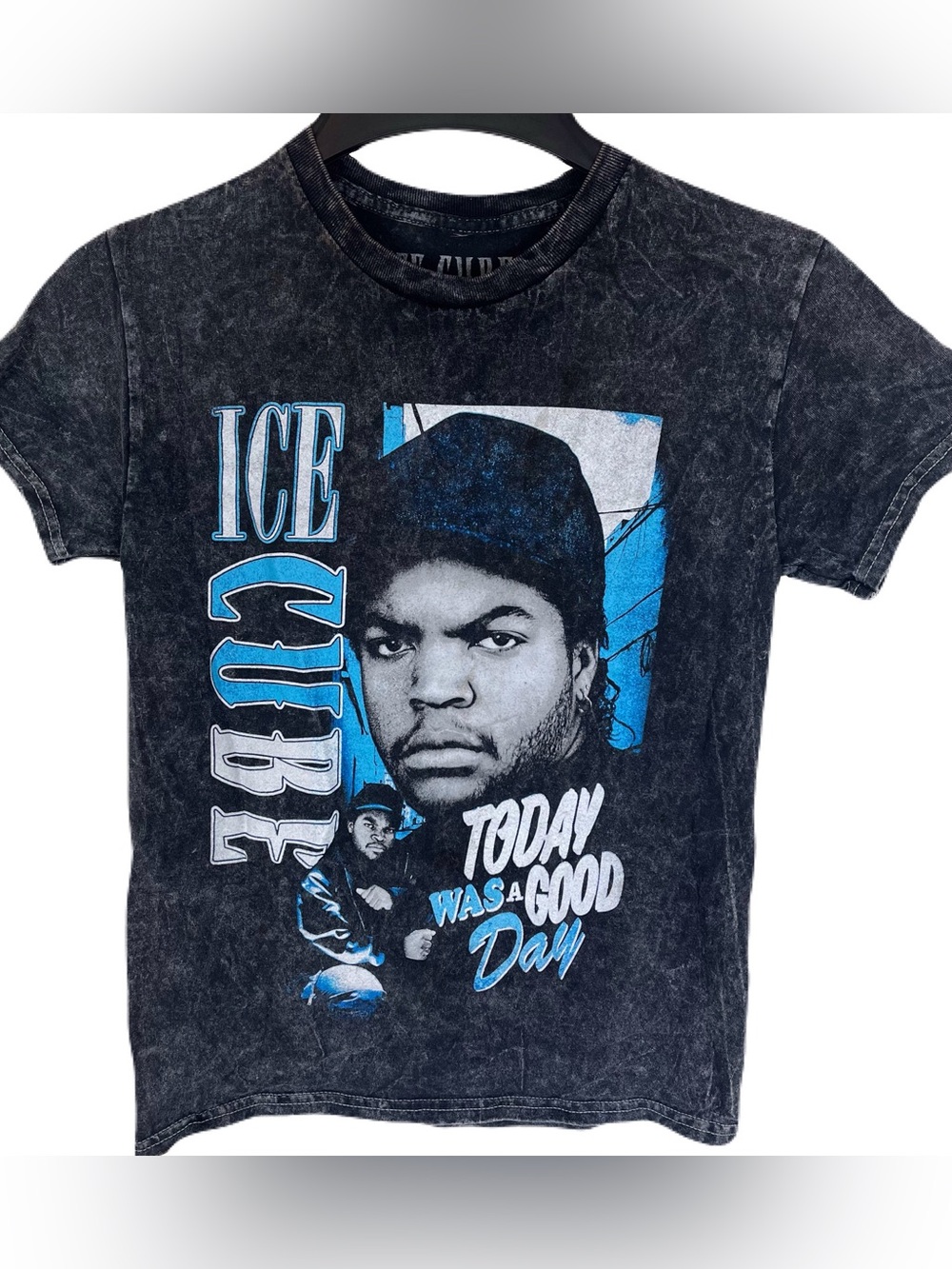 Ice Cube Today Was A Good Day Retro Black Acid Wash T Shirt Size Small